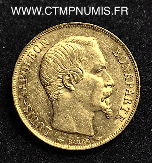 20 FRANCS OR LOUIS NAPOLEON 1852 A PARIS