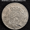 BELGIQUE   5 FRANCS  ARGENT   LEOPOLD II   1867