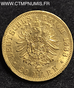 ALLEMAGNE  PRUSSE  20 MARK  OR 1888 A