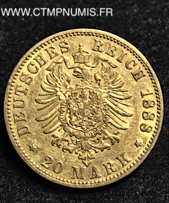 ALLEMAGNE  PRUSSE  20 MARK  OR 1888 A