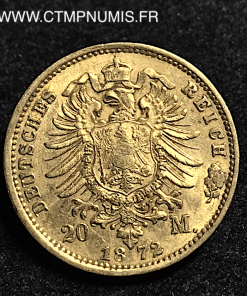 ALLEMAGNE PRUSSE 20 MARK OR 1872 A