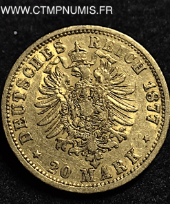 ALLEMAGNE HAMBOURG 20 MARK OR 1877J