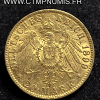 ALLEMAGNE HAMBOURG 20 MARK OR 1899 J