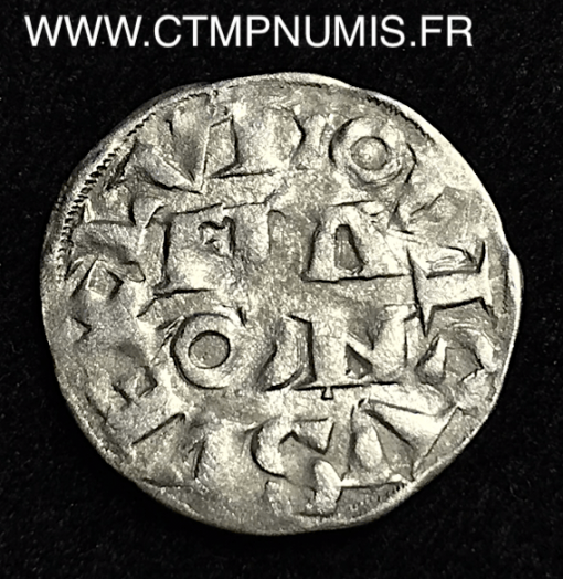 LOUIS VII DENIER ARGENT 3° TYPE FRANCO TTB