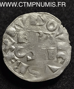 LOUIS VII DENIER ARGENT 3° TYPE E REX INVERSE