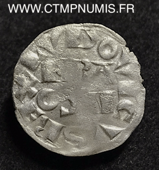 LOUIS VII DENIER ARGENT 3° TYPE E REX INVERSE