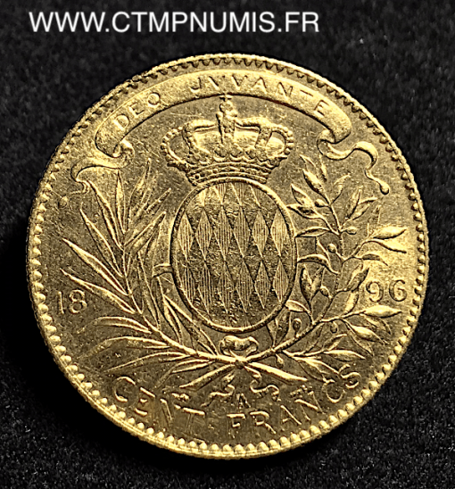 MONACO 100 FRANCS OR ALBERT I° 1896