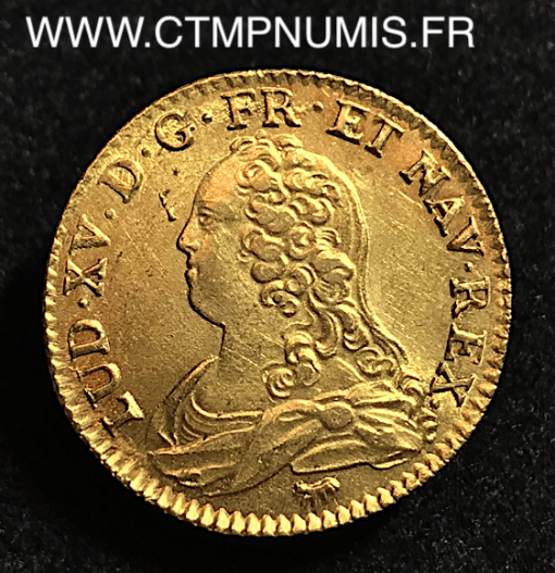 LOUIS XV LOUIS D'OR AUX LUNETTES 1728 A PARIS