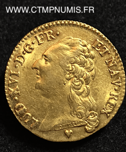 LOUIS XVI LOUIS D'OR BUSTE NU 1786 STRASBOURG