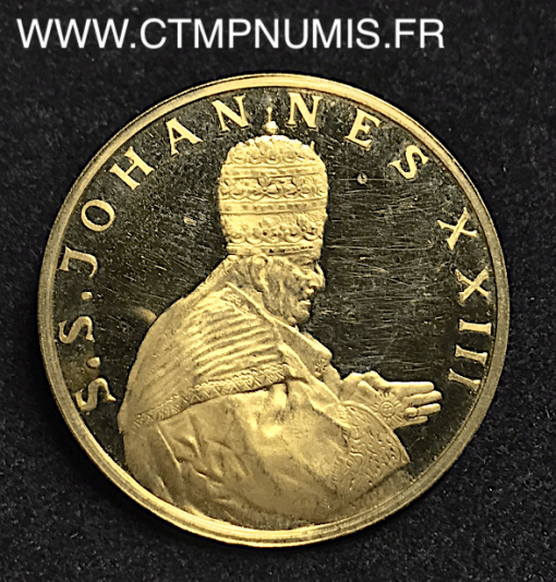 VATICAN MEDAILLE OR JEAN XXIII COURONNE  1958