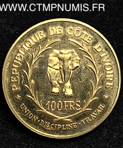 COTE D'IVOIRE 100 FRANCS OR HOUPHOUET 1966