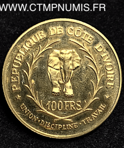 COTE D'IVOIRE 100 FRANCS OR HOUPHOUET  1966