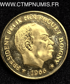 COTE D'IVOIRE 100 FRANCS OR HOUPHOUET  1966