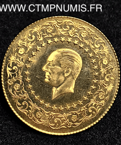 TURQUIE 100 PIASTRES OR KEMAL ATATURK 1966