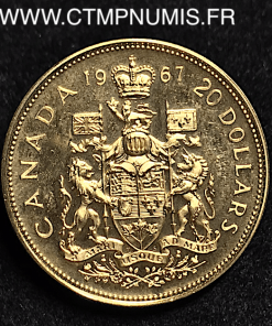 CANADA 20 DOLLARS OR ELISABETH II 1967