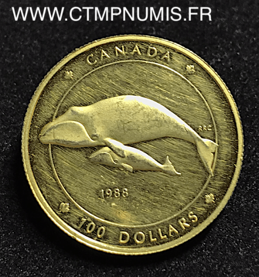 CANADA 100 DOLLARS OR BALEINE 1988