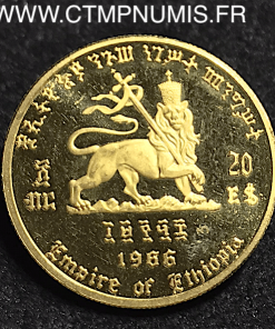 ETHIOPIE 20 DOLLARS OR HALL SELASSIE 1966