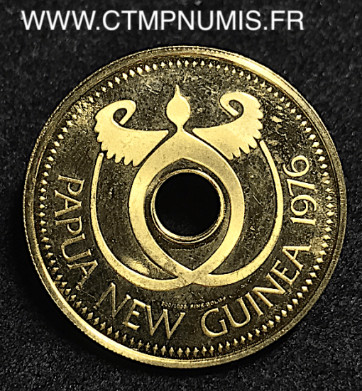 PAPOUASIE NOUVELLE GUINEE 100 KINA  OR  1976