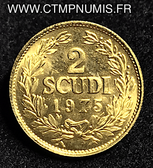 ,ITALIE,SAN,MARIN,2,SCUDI,OR,1975,SPL,