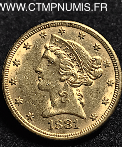 USA,5,DOLLAR,OR,HALF,EAGLES,1881