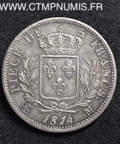 5 FRANCS ARGENT BUSTE HABILLE 1814 TOULOUSE