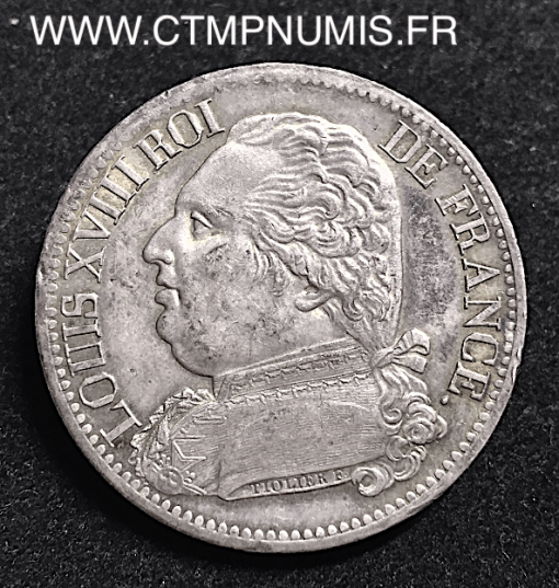 5 FRANCS ARGENT BUSTE HABILLE 1814 TOULOUSE