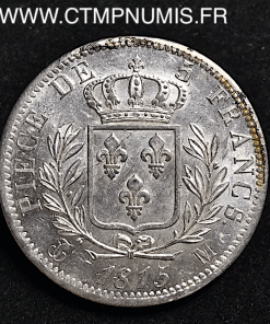 5 FRANCS ARGENT LOUIS XVIII  1815 M  TOULOUSE