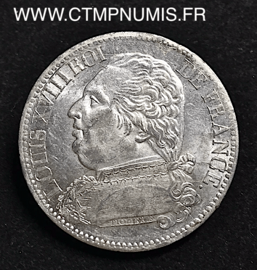 5 FRANCS ARGENT LOUIS XVIII  1815 M  TOULOUSE