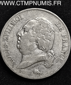 5 FRANCS  ARGENT LOUIS XVIII  1816 M  TOULOUSE