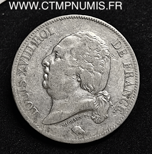 5 FRANCS  ARGENT LOUIS XVIII  1816 M  TOULOUSE