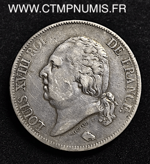 5 FRANCS  ARGENT LOUIS XVIII  1817 M  TOULOUSE