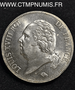 5 FRANCS ARGENT LOUIS XVIII 1824 M TOULOUSE