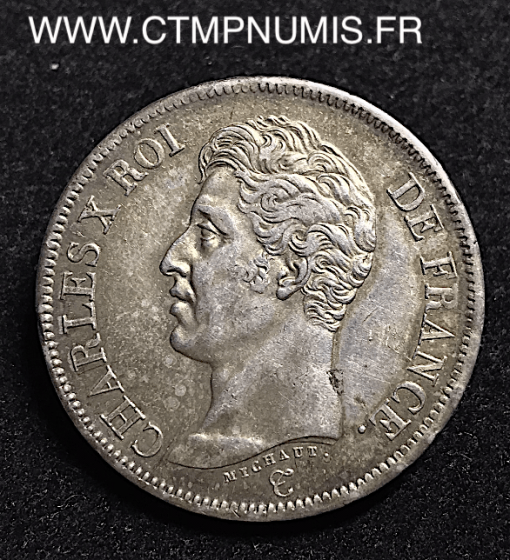 5 FRANCS ARGENT CHARLES X 1826 M TOULOUSE