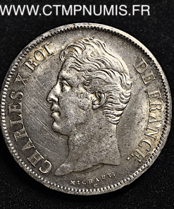 5 FRANCS ARGENT CHARLES X 1827 M TOULOUSE