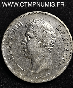 5 FRANCS ARGENT CHARLES X 1830 M TOULOUSE