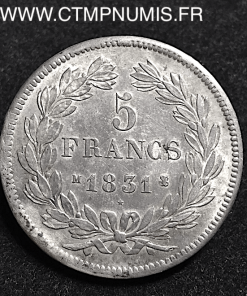,5,FRANCS,ARGENT,LOUIS,PHILIPPE,1831,TOULOUSE