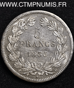 ,5,FRANCS,ARGENT,LOUIS,PHILIPPE,1833,TOULOUSE,