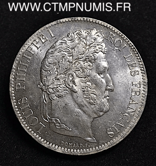 ,5,FRANCS,ARGENT,LOUIS,PHILIPPE,1833,TOULOUSE,