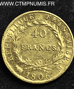 ,40,FRANCS,OR,NAPOLEON,I°,1806,M,TOULOUSE,