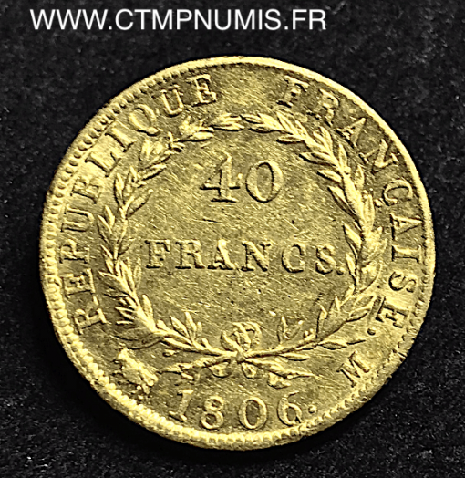 ,40,FRANCS,OR,NAPOLEON,I°,1806,M,TOULOUSE,