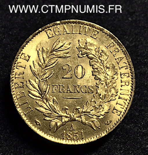 ,20,FRANCS,OR,CERES,1851,A,PARIS,SPL,,