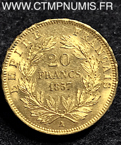 ,20,FRANCS,OR,NAPOLEON,1855,A,PARIS,SUP,