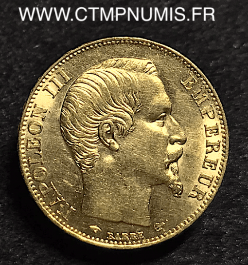 ,20,FRANCS,OR,NAPOLEON,1855,A,PARIS,SUP,