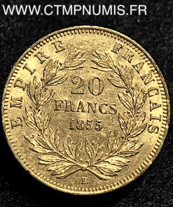 ,20,FRANCS,OR,NAPOLEON,1855,BB,STRASBOURG,