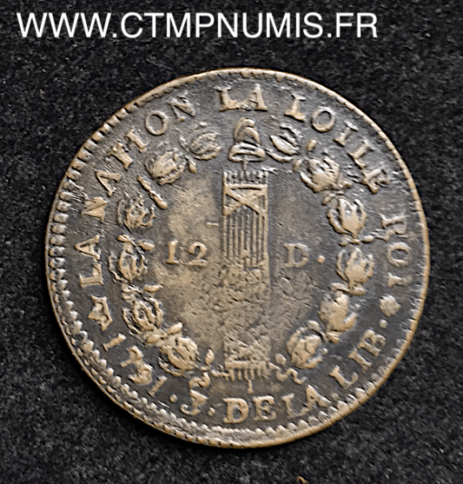 ,REVOLUTION,CONSTITUTION,12,DENIERS,1791,M,TOULOUSE,LOUIS,XVI,