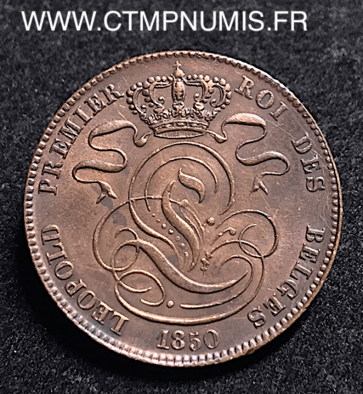 ,BELGIQUE,5,CENTIMES,LEOPOLD,I°,1850,SUP,