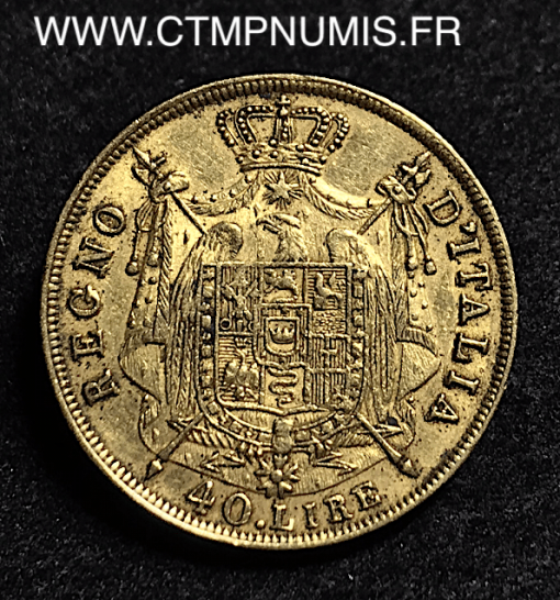 ,ITALIE,40,LIRE,NAPOLEON,I°,ROI,1814,M,MILAN,