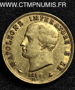 ,ITALIE,40,LIRE,NAPOLEON,I°,ROI,1814,M,MILAN,