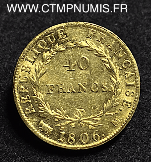 ,40,FRANCS,OR,NAPOLEON,I°,1806,M,TOULOUSE,