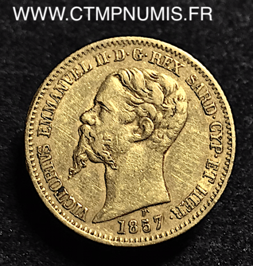 ,ITALIE,20,LIRE,OR,VICTOR,EMANUEL,II,1857,GENES,
